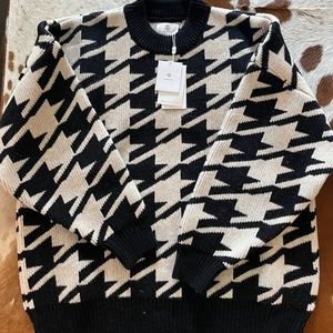 ANINE BING NWT houndstooth sweater M